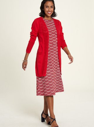 Červené vzorované šaty Tranquillo