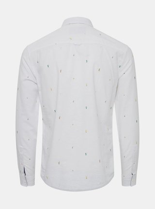 Bílá vzorovaná slim fit košile Blend
