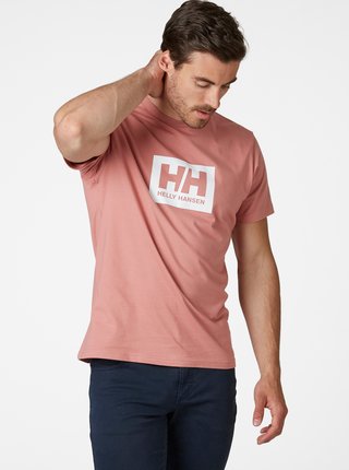 Ružové pánske tričko s potlačou HELLY HANSEN