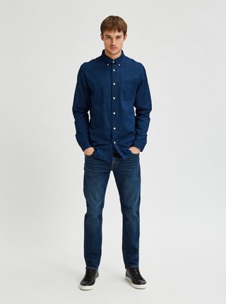 Tmavě modrá džínová košile Selected Homme Regrick