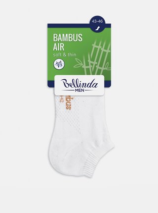 Bílé pánské ponožky Bellinda BAMBUS AIR IN-SHOE SOCKS 
