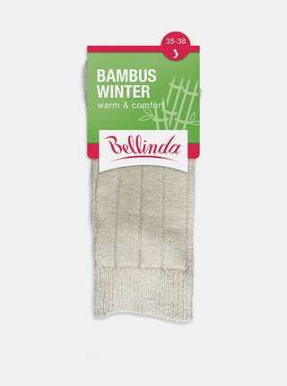 Dámske zimné ponožky BAMBUS WINTER SOCKS - Dámske zimné bambusové ponožky - béžová