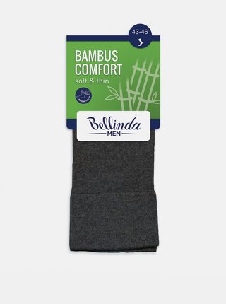 Tmavě šedé pánské ponožky Bellinda BAMBUS COMFORT SOCKS 