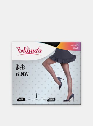 Černé dámské puntíkované punčochové kalhoty Bellinda DOTS 15 DEN 