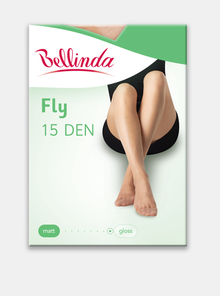 Dámske lesklé pančuchové nohavice v bronzovej farbe Bellinda FLY PANTYHOSE 15 DEN