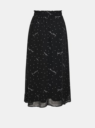 Čierna vzorovaná midi sukňa ONLY Tracy