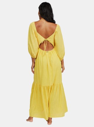 Žlté dámske dlhé šaty Billabong