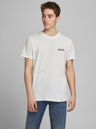 Bílé tričko Jack & Jones Tons