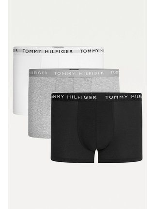 Sada tří pánských boxerek v bílé, šedé a černé barvě Tommy Hilfiger Underwear