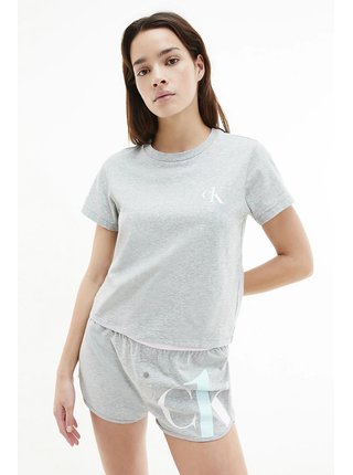 Calvin Klein šedé pyžamo S/S Short set