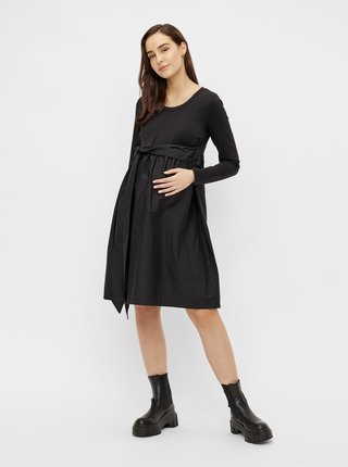 Čierne tehotenské šaty so zaväzovaním Mama.licious Carolina