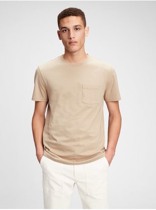 Tričko ss pkt organic cotton pocket t-shirt Béžová