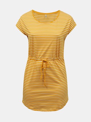 Žlté pruhované basic šaty ONLY May