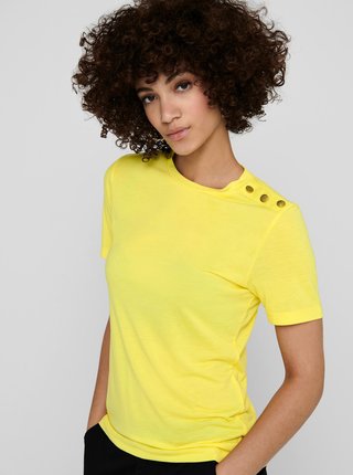 Žlté tričko s ozdobnými detailmi Jacqueline de Yong London