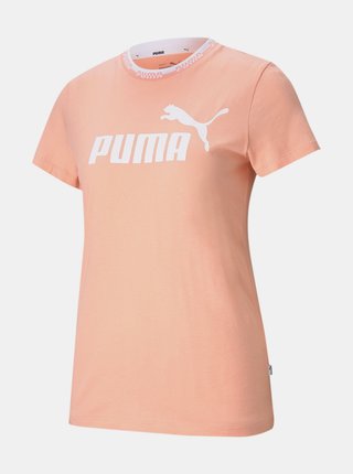 Oranžové dámske tričko s potlačou Puma