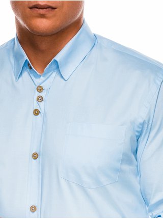 Pánská elegantní košile s dlouhým rukávem K302 - blankytná