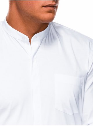 Pánská elegantní košile s dlouhým rukávem K307 - bílá