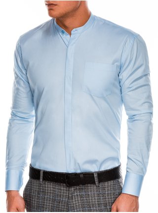 Pánska elegantné košeľa s dlhým rukávom K307 - blankytná