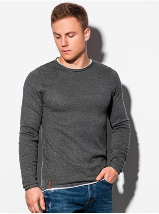 Pánsky sveter E121 - žíhano grafitový
