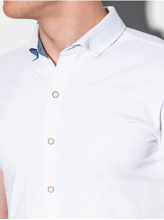 Pánska košeľa s krátkym rukávom K541 - biela