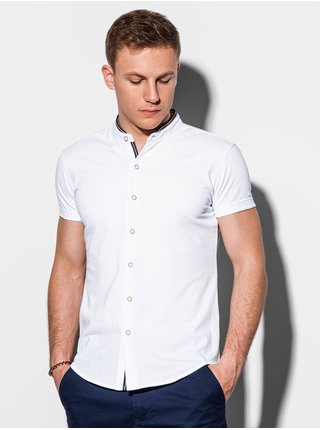 Pánska košeľa s krátkym rukávom K543 - biela