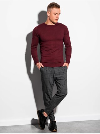 Men's sweater E177 - bordó