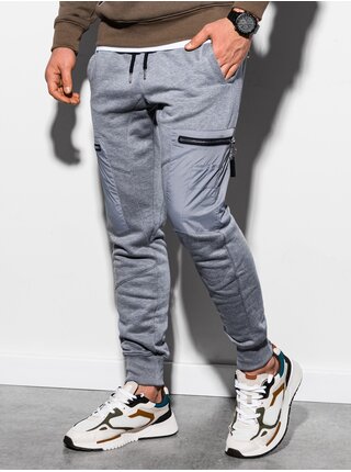 Šedé pánské tepláky Ombre Clothing P917