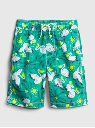Zelené klučičí dětské plavky pelican 8 in board short