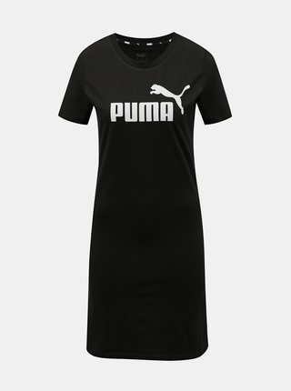Čierne šaty s potlačou Puma