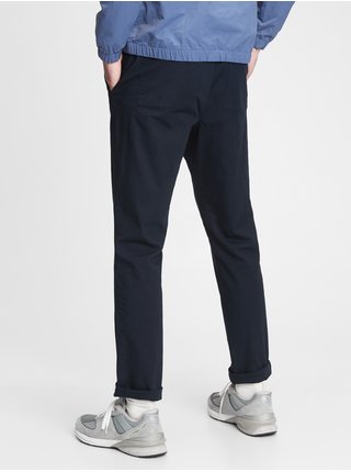Nohavice slim easy e-waist pants in GapFlex Modrá