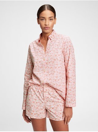 Růžová dámská košile na spaní GAP