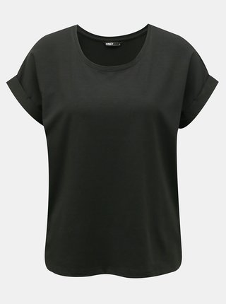 Čierne voľné basic tričko ONLY Moster