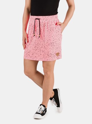 Ružová dámska vzorovaná sukňa SAM 73