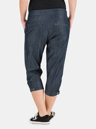 Tmavě modré dámské džínové 3/4 kalhoty SAM 73