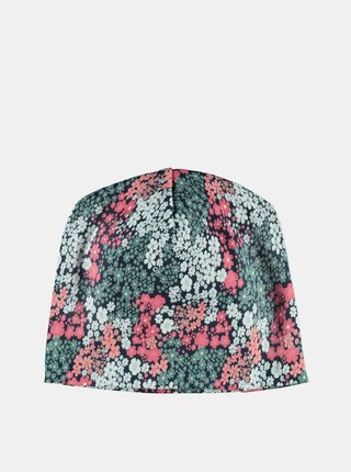 Ružovo-zelená dievčenská kvetovaná čiapka name it Marlow