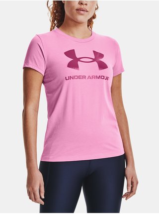 Růžové dámské tričko Under Armour Live Sportstyle Graphic SSC