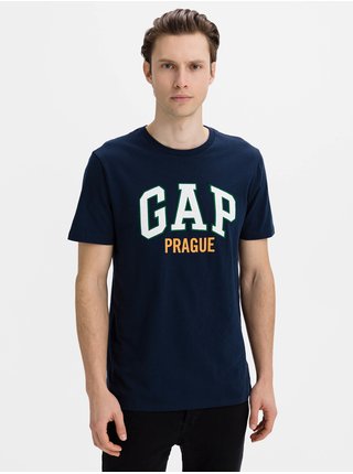 Modré pánske tričko GAP Logo f-prague city