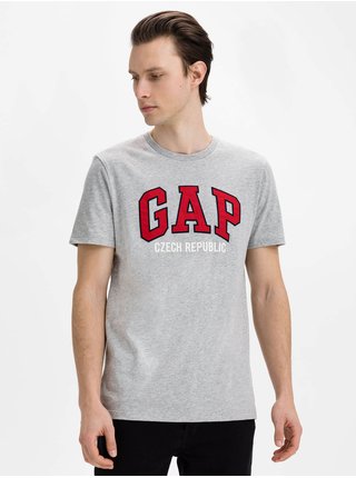 Šedé pánske tričko GAP Logo f-czech republic city