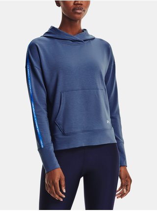 Mikina Under Armour UA Rival Terry Taped Hoodie - modrá