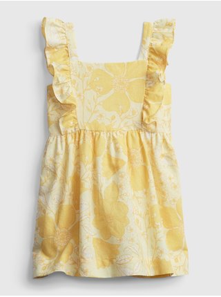 Detské šaty floral apron dress Žltá