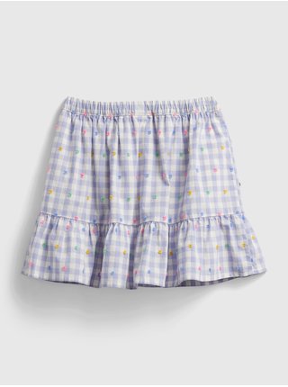 Modrá holčičí dětská sukně gingham skirt