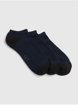Modré pánské ponožky bas ankle, 3 páry