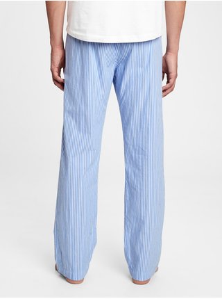 Modré pánské pyžamové kalhoty pajama pants in poplin