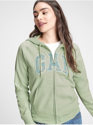 Mikina GAP Logo hoodie Zelená