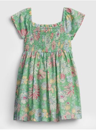 Detské šaty smocked floral dress Zelená