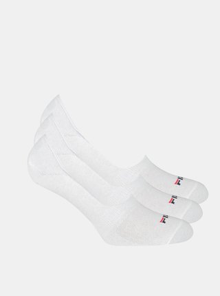 Sada troch párov ponožiek v bielej farbe FILA