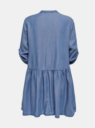Modré košeľové voľné šaty Jacqueline de Yong Olivia