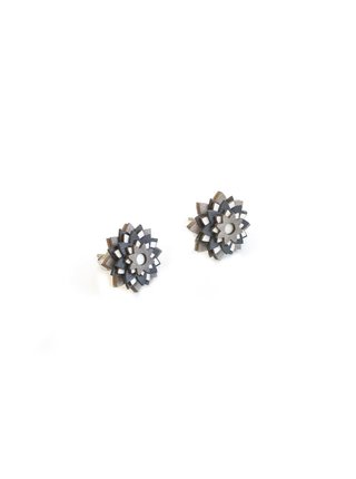 Dřevěné náušnice Nox Star Flower Earrings