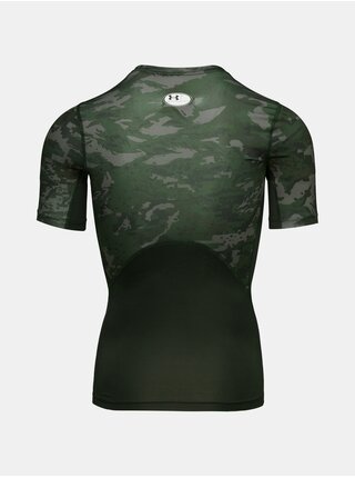 Tričko Under Armour UA HG Armour Camo Comp SS - Zelená