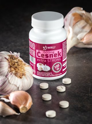 Doplněk stravy Česnek Extra Strong Nutricius (100 tablet)
